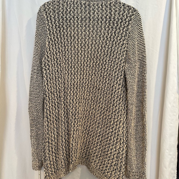 Cream and black knit open cardigan - Picture 4 of 4
